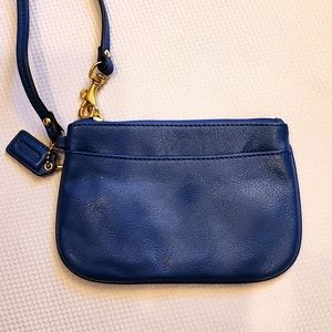 Dark blue Coach wristlet